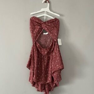 Altar’s State Floral Knot-Front Dress New with Tags